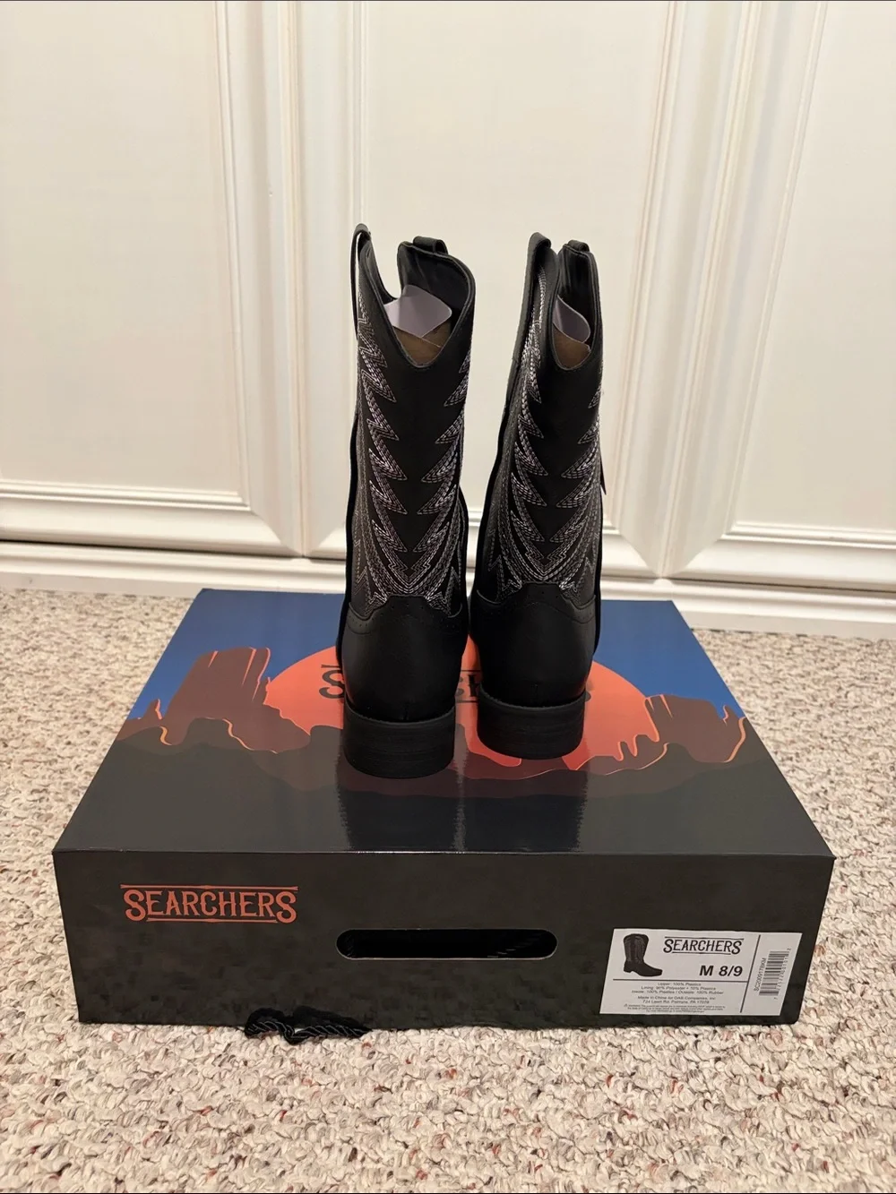 Men's Black Western Pull-On Boots